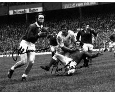 J P R Williams And Phil Bennett Dual Signed Wales Rugby 10 X 8 Good condition. All signed items come with Certificate of Auth