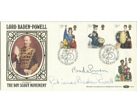Robert and Patience Baden-Powell signed cover. 1982 Lord Baden Powell, Founder of the Boy Scout Movement first day cover sign