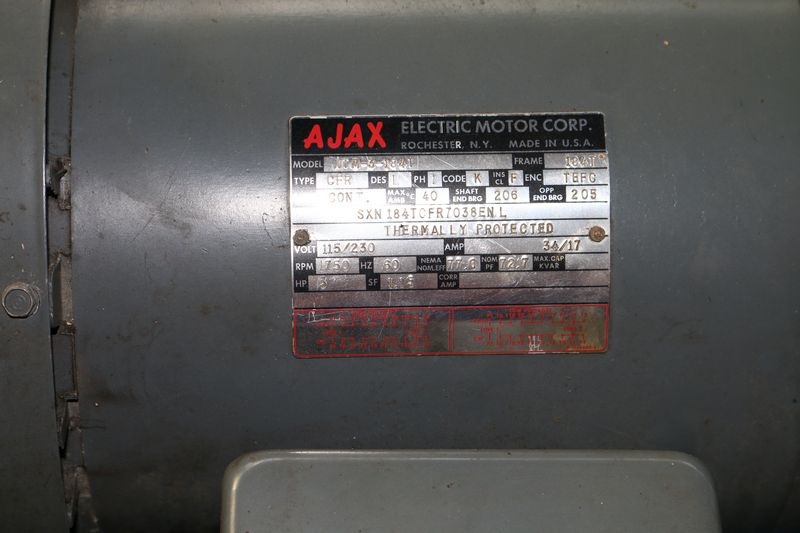 Emqlo Air Compressor, with AJAX Electric Motor, M/N XTM-3 ...