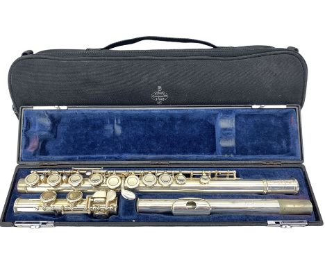 Buffet Crampton & Co Cooper Series II silver plated flute, Serial No.020804739 in hard case and outer carrying case