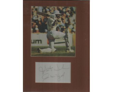 Clive Lloyd signature piece mounted with colour photo approx. 14 x 10. Former West Indies cricketer. In 1971 he was named Wis