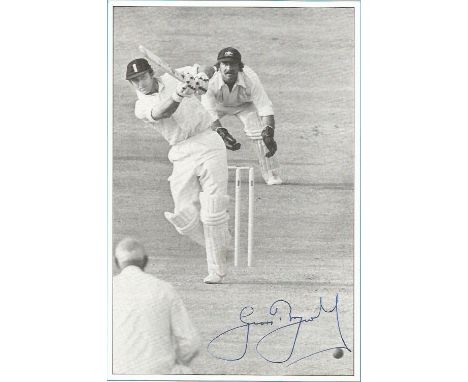 Geoff Boycott 8x5 signed b/w photo. Former Yorkshire and England cricketer. In a prolific and sometimes controversial playing