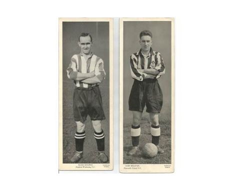 Vintage 10x3 b/w football photos. 12 photos UNSIGNED, includes Frank Baker, Thomas Miles Cheetham, E Sandford, Robert T Ivers