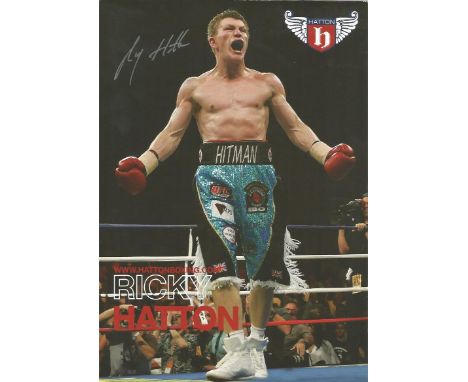 Ricky Hatton 12x8 signed colour photo. British former professional boxer who competed from 1997 to 2012 and has since worked 