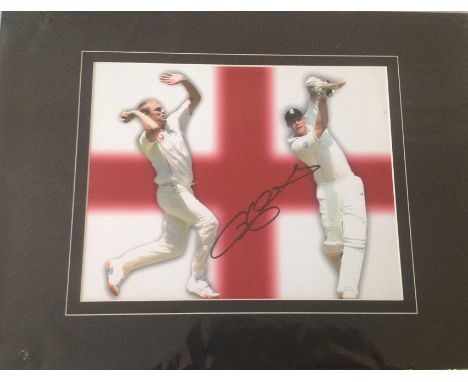 Freddie Flintoff signed 10 x 8 colour photo. Mounted to 16 x 12 overall size. Broadcaster, TV panellist and former England in