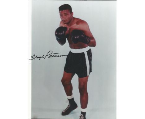 Floyd Patterson 10x8 signed colour photo. American professional boxer who competed from 1952 to 1972, and twice reigned as th