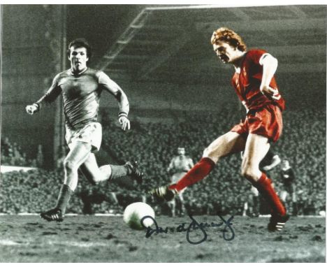 David Fairclough 10x8 signed colour enhanced photo in action playing at Anfield. David Fairclough (born Liverpool, 5 January 