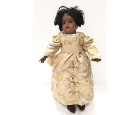 Early 20th century Kämmer & Reinhardt/ Simon & Halbig (Germany) bisque head ethnic doll impressed 'Simon & Halbig/ K&R' with 