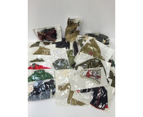 Quantity of assorted Palitoy Action Man clothing, includes: Mine Clearance outfit; Action Sailor; Royal Hussars; Afrika Corp;