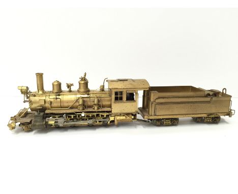 NJ Custom Brass HOn3 D&amp;GWR C-21 2-8-0 and 4 axle Tender #360. Wrapped Brass plaque giving Locomotive details. Light clean