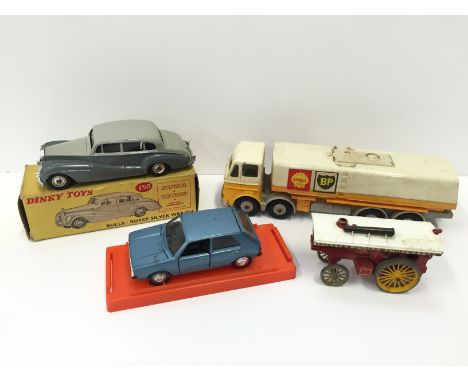 Dinky Toys 150 Rolls Royce Silver Wraith (G/VG in F box). Together with Dinky Supertoys Leyland Octopus Shell Tanker, Matchbo