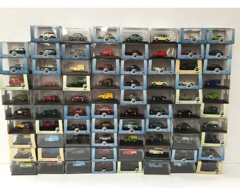Good quantity of Oxford 1/76 scale track-side diecast car and commercial models, includes BR Rail Mechanical Horse Rigid Fire