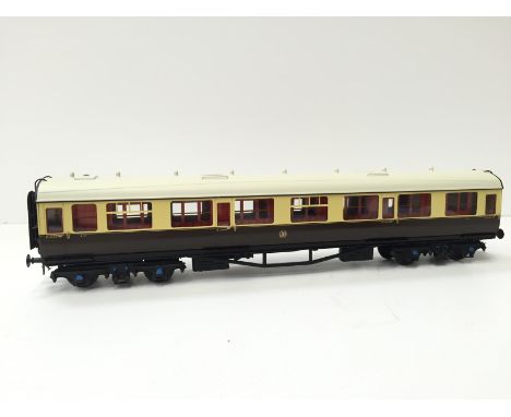 Lawrence Scale Models Brass Kit Built GWR Chocolate and Cream Diagram A22 all First side Corridor Coach no 9111. Built by Der