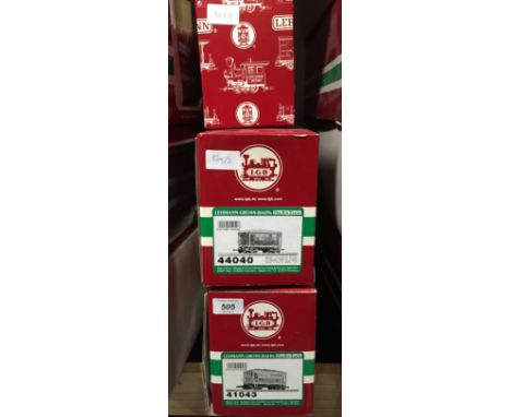 LGB 3 X Freight Cars - 41043 NYC Hopper, 44040 'Morton Salt' Hopper and 94067 Lake George and Boulder Boxcar. All Mint Boxed.