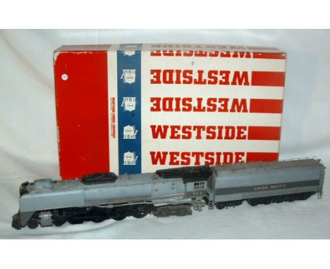 WESTSIDE Model Company HO painted Brass 2 Tone Grey Union Pacific FEF-3 4-8-4 # 844 and 7 axle Tender. Made by KTM. In workin