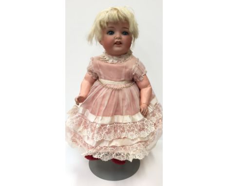 Late 19th/early 20th century Koppelsdorf AM (Germany) bisque head doll, impressed 'AM Koppelsdorf Germany 1330 A.7.M', with s