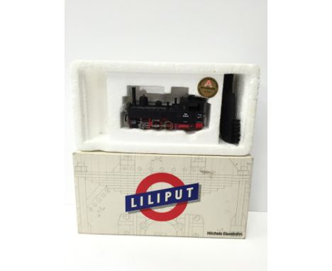 LILIPUT by Bachmann HOn3 Class 99 Black 0-6-2T no 1 'Zillertalbahn'. Good Plus Boxed with Instructions. 