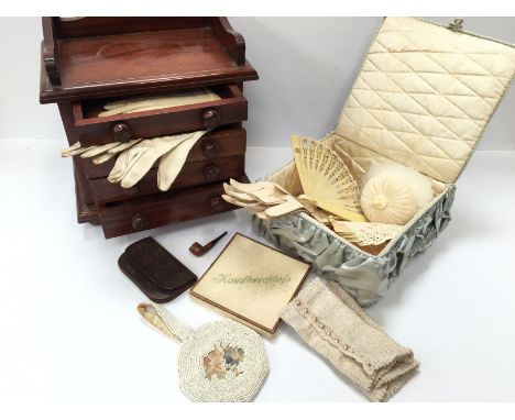 Interesting lot of miniatures, includes: apprentice style chest-of-drawers containing one pair of doll's and two pairs of chi