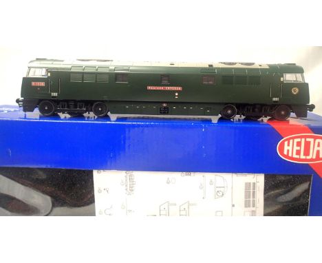 OO scale Heljan Hymak diesel, D7039, Green Late Crest. In very good to excellent condition, non runner in wrong box (class 33