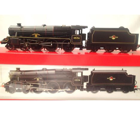 OO scale Hornby R2555 class 5mt, Ayrshire Yeomanry 45156, black Late Crest. In excellent condition, box has slight storage we