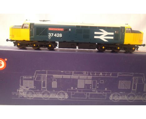 OO scale Vi Trains class 37 diesel, 37428 David Lloyd George, blue large logo. In excellent condition, L/ED 202/800, box has 