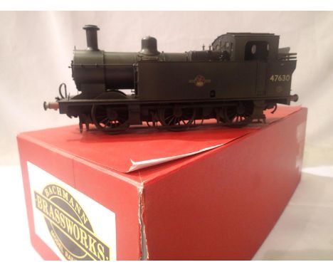 Gauge 1 Bachmann brassworks Jinty, finished in satin black, 47630 Late Crest with light weathering. In excellent condition, b