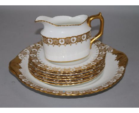 A Royal Crown Derby gilt tea service