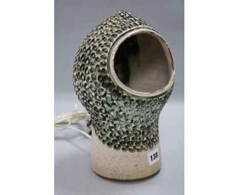 A Poole stoneware sculptural table lamp