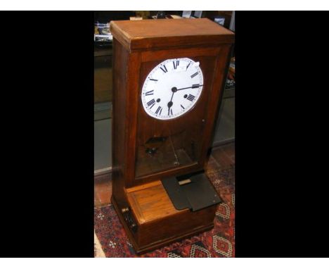 An old electric clocking-in clock - 85cm high 