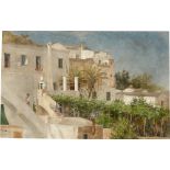 Carl Johann Spielter. Häuser auf Capri. 1880