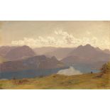 Eduard Friedrich Pape. Blick auf den Vierwaldstättersee. Um 1845
