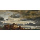 Eduard Schleich d. Ä.. Studie zur „Abendlandschaft mit Steg im Vordergrund“. Um 1863/1865