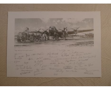 Robert Taylor Day Duties for the Night Workers The Bomber Command Edition with an remarkable 50 signatures of RAF Bomber Comm