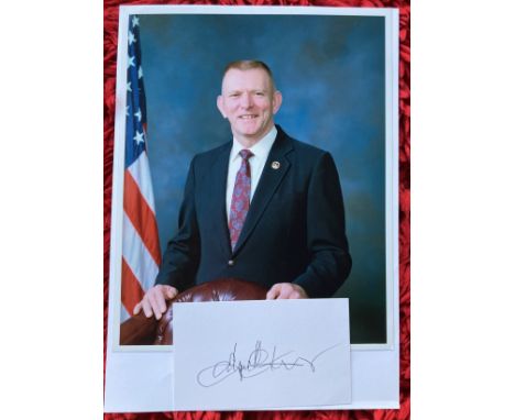 Apollo 13 mission controller Gene Krantz signed card with unsigned 10 x 8 colour portrait photo. Eugene Francis Kranz (born A
