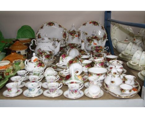 ROYAL ALBERT 'OLD COUNTRY ROSES' TEA/COFFEE WARES, TRINKETS ETC, to include miniature tea for one (over 50 pieces), together 