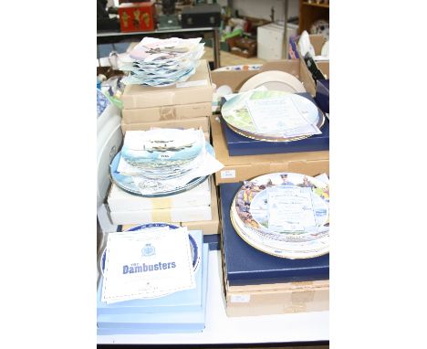 A QUANTITY OF BOXED RAF RELATED COLLECTORS PLATES, including Coalport, Royal Worcester, Davenport and Royal Doulton, boxed an