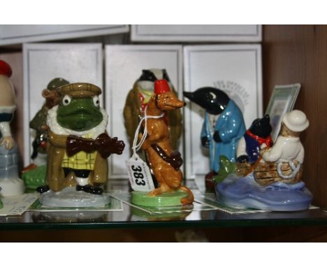 A SET OF SIX WADE MEMBERSHIP FIGURES FOR 2000, 'Wind in the Willows' to include 'Toad', 'Ratty and Mole in Rowing Boat', 'Mol