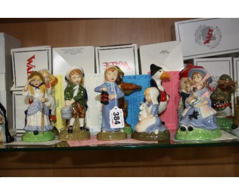 TEN WADE LIMITED EDITION FIGURES FROM THE NURSERY RHYME COLLECTION, 'Humpty Dumpty', 'Goosey Gander', 'Little Bo-Peep', 'Litt