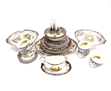 ROYAL WORCESTER PALISSY GAME SERIES &amp; SIMILAR SPODE DINNER &amp; TEAWARE to include oval meat dish, two vegetable dishes 