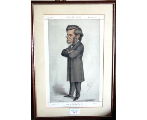 VANITY FAIR - FIVE PORTRAIT PRINTS  comprising 'A Great Med'cine-Man among the Inqui-ring Redskins' (28 Jan. 1871); 'Iconocla