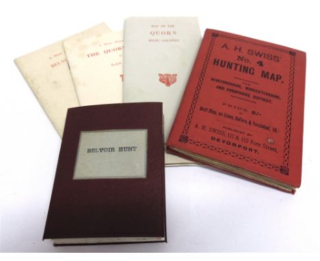 HUNT COUNTRY MAPS Belvoir Hunt - a folding linen backed map; A.H. Swiss No. 4 Hunting Map - The Herefordshire, Worcestershire