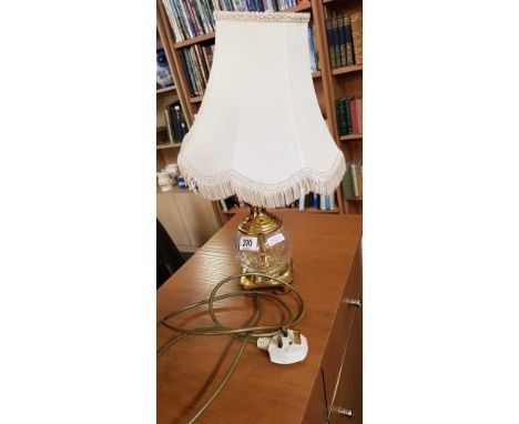 GLASS TABLE LAMP WITH SHADE