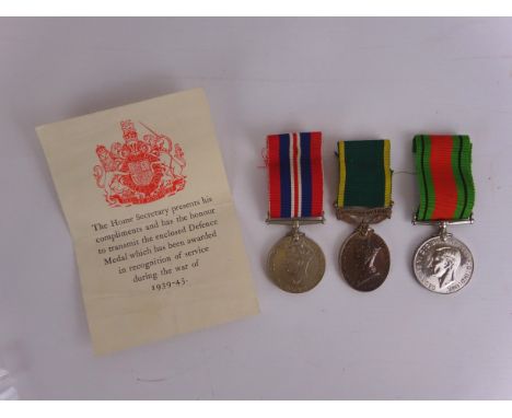 WW2 Territorial Efficiency Medal to 65189 Major T R Nevin R.A, with Defence & War Medals (3)   Condition Report   Click here 