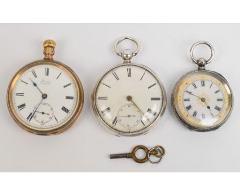 GEORGE PARKER OF ULVERSTON; a mid 19th century hallmarked silver cased open faced key wind pocket watch, the circular enamel 