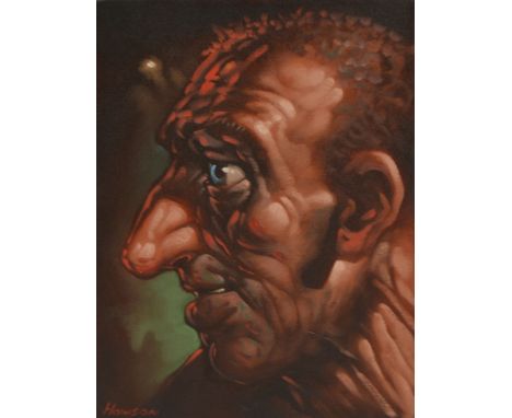 PETER HOWSON OBE (born 1958); oil on canvas, "Mark", signed, inscribed and dated 2006 verso, 35.5 x 25.5cm, mounted and unfra