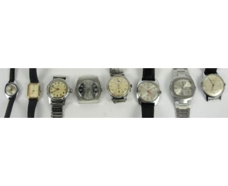 A collection of vintage wristwatches including gentleman's example by Universal, Eterna, Kendal & Dent, etc, and two lady's w