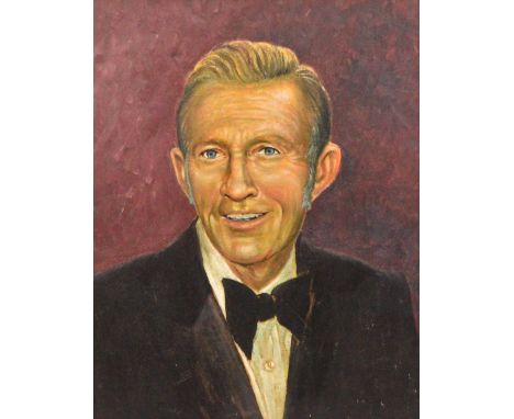 ARTHUR DELANEY (1927-1987); oil on board, portrait of Bing Crosby, unsigned, approx 42 x 36cm, unframed. Included in the lot 