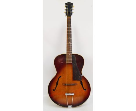 A c.1968 Gibson L48 six string acoustic guitar, serial number 949264, cased.