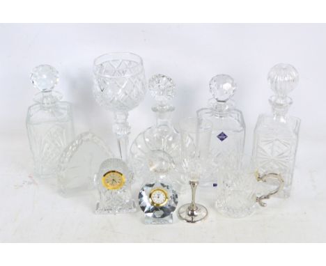 A collection of crystal including a boxed Baccarat centaure crystal decanter for Remy Martin, numbered F8531 (empty), a boxed