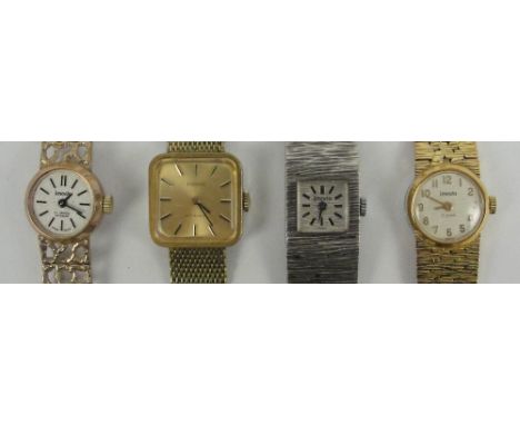 IMADO; a vintage 9ct yellow gold cased lady's wristwatch, the textured dial set with baton numerals and inscribed "Imado 17 J